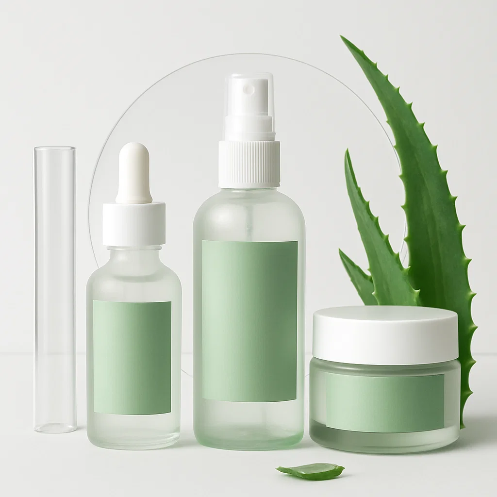 OEM skincare product line factory low MOQ toner serum cream